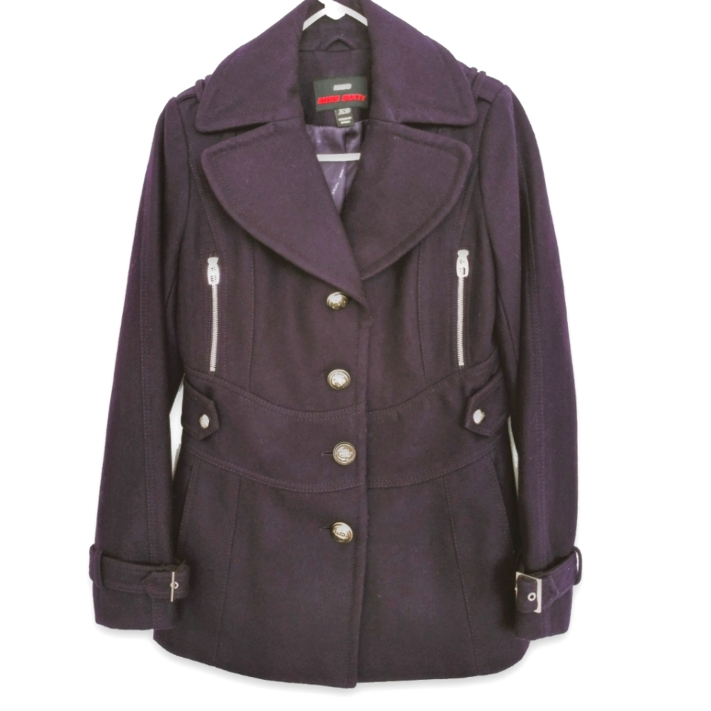 Miss Sixty Plum Peacoat XS